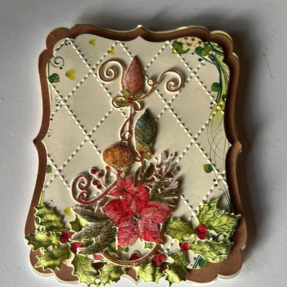 New beautiful handmade Christmas holiday card